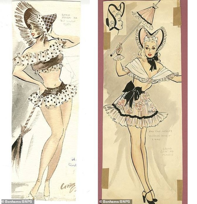 Đấu giá những bức phác họa phục trang gợi cảm của vũ nữ thập niên 1960 - Ảnh minh hoạ 4