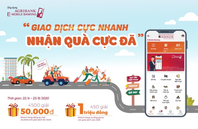 “Giao dịch cực nhanh – Nhận quà cực đã” cùng ứng dụng Agribank E-Mobile Banking - 1 “Giao dịch cực nhanh – Nhận quà cực đã” cùng ứng dụng Agribank E-Mobile Banking - 1