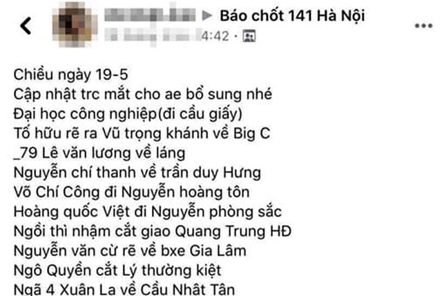 Xử lý nam thanh niên chỉ điểm chốt 141 Hà Nội trên facebook - 1