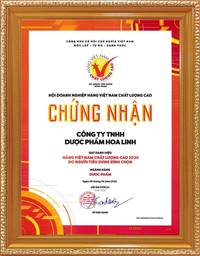 Dược Hoa Linh tiếp tục khẳng định thương hiệu hàng Việt Nam chất lượng cao - 2 Dược Hoa Linh tiếp tục khẳng định thương hiệu hàng Việt Nam chất lượng cao - 2