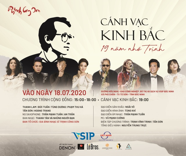 Đêm nhạc Trịnh 2020 - “Cánh vạc Kinh Bắc” tại VSIP Bắc Ninh