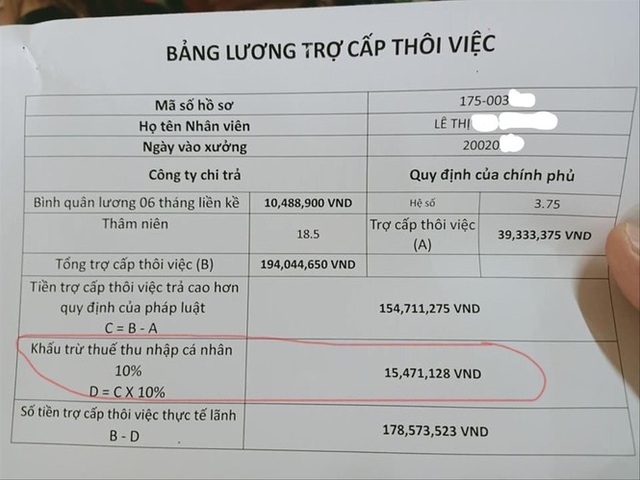 Công nhân nhận tiền trợ cấp mất việc: Trong thảm họa vẫn bị đánh thuế? - 2 Công nhân nhận tiền trợ cấp mất việc: Trong thảm họa vẫn bị đánh thuế? - 2