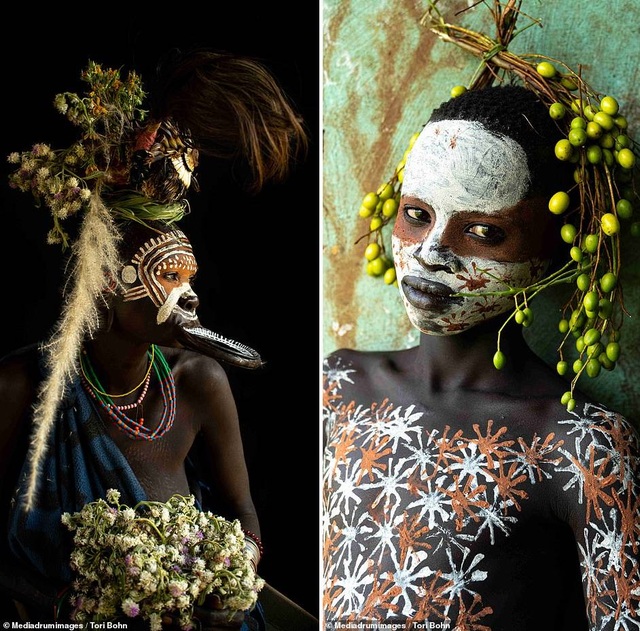 Vẻ đẹp độc đáo trong cách trang điểm, làm tóc của bộ lạc Châu Phi - Ảnh minh hoạ 16
