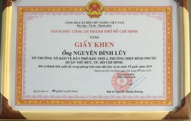 Tổ trưởng Bảo vệ dân phố bắt hơn 1.000 tên tội phạm - 6 Tổ trưởng Bảo vệ dân phố bắt hơn 1.000 tên tội phạm - 6