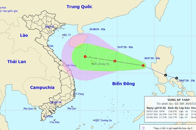 Vùng áp thấp đã vào Biển Đông, miền Bắc mưa to - 1