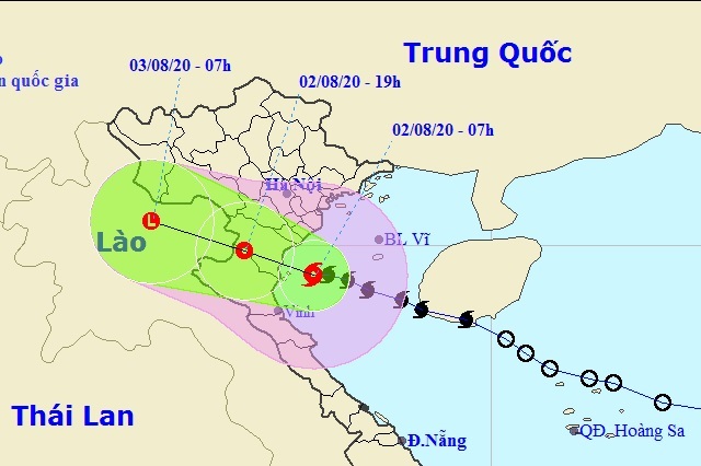 Bão số 2 đã vào vùng biển các tỉnh Thái Bình đến Nghệ An - 1 Bão số 2 đã vào vùng biển các tỉnh Thái Bình đến Nghệ An - 1