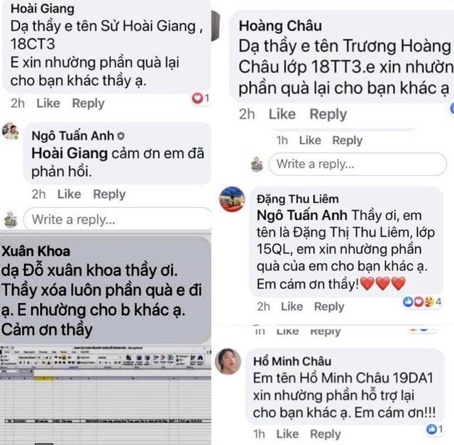 Sinh viên “tranh nhau” nhường quà hỗ trợ Covid-19 cho người khó khăn hơn - 2 Sinh viên “tranh nhau” nhường quà hỗ trợ Covid-19 cho người khó khăn hơn - 2