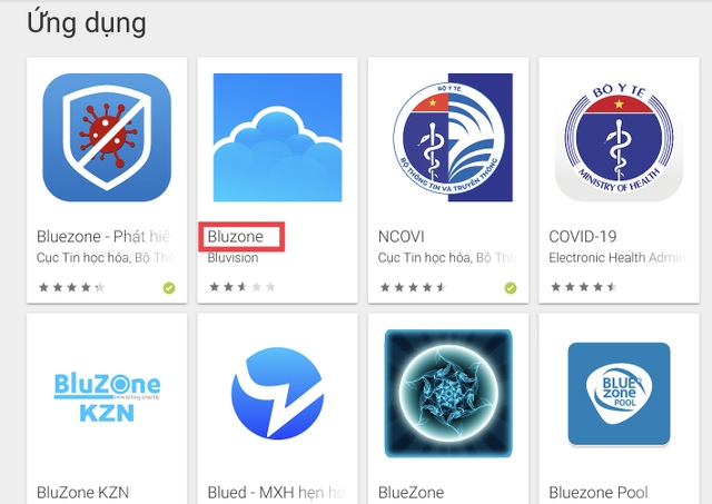 Nhiều người Việt đang nhầm lẫn ‘Bluezone’ với ‘Bluzone’ trên kho ứng dụng - 1 Nhiều người Việt đang nhầm lẫn ‘Bluezone’ với ‘Bluzone’ trên kho ứng dụng - 1