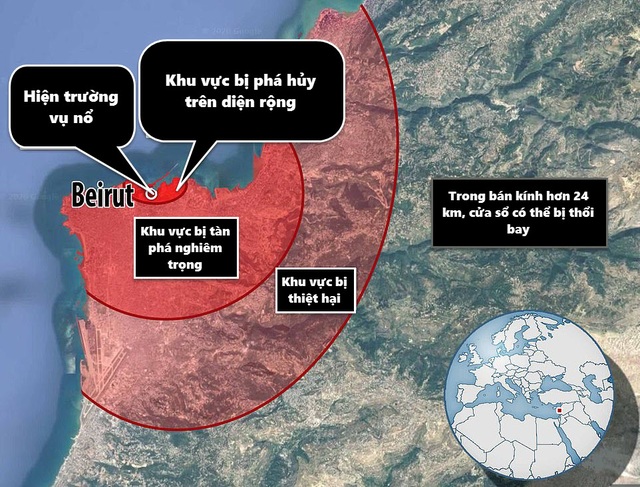 Tiếng nổ như bom từ Li Băng cách xa 250 km vẫn nghe thấy - 2 Tiếng nổ như bom từ Li Băng cách xa 250 km vẫn nghe thấy - 2