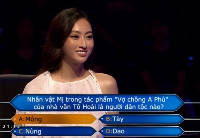 Lương Thùy Linh bất ngờ ngồi ghế nóng thi “Ai là triệu phú” - 5 Lương Thùy Linh bất ngờ ngồi ghế nóng thi “Ai là triệu phú” - 5