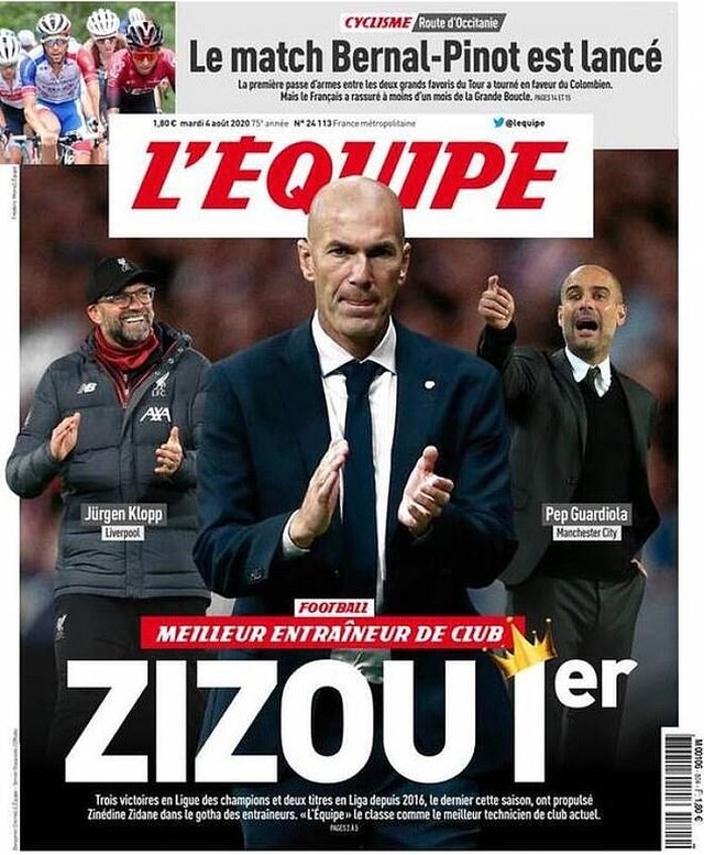 Zidane được chọn là HLV xuất sắc nhất, Mourinho bị chê bai thậm tệ - 1 Zidane được chọn là HLV xuất sắc nhất, Mourinho bị chê bai thậm tệ - 1