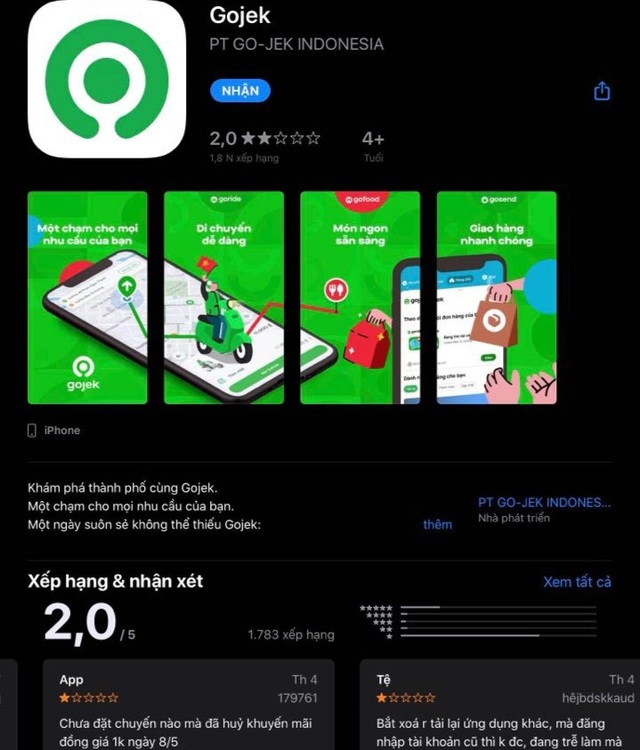 App gọi xe Gojek nhận trái đắng trong ngày ra mắt tại Việt Nam - 2