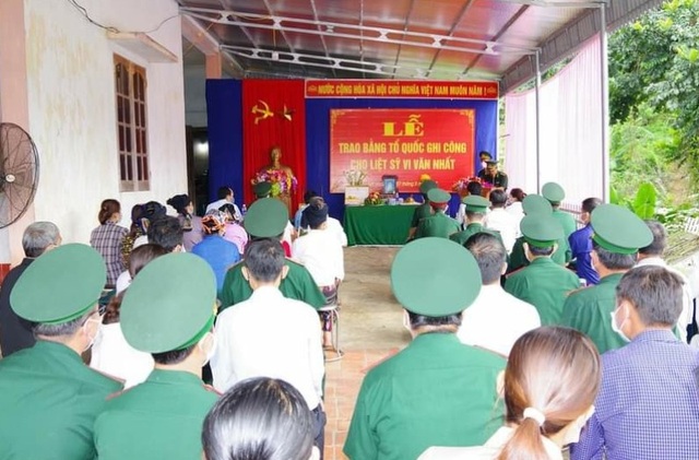 Thanh Hoá: Trao Bằng Tổ quốc ghi công cho Thiếu tá Vi Văn Nhất - 1 Thanh Hoá: Trao Bằng Tổ quốc ghi công cho Thiếu tá Vi Văn Nhất - 1