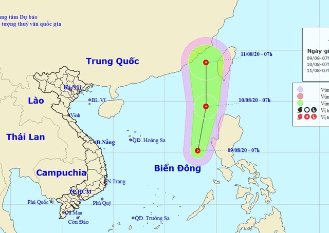 Vùng áp thấp tại Biển Đông đã mạnh lên thành áp thấp nhiệt đới - 1 Vùng áp thấp tại Biển Đông đã mạnh lên thành áp thấp nhiệt đới - 1