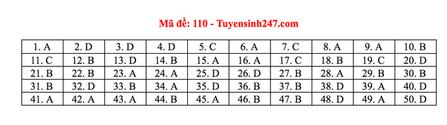 Gợi ý giải đề thi môn Toán tốt nghiệp THPT 2020 - 5