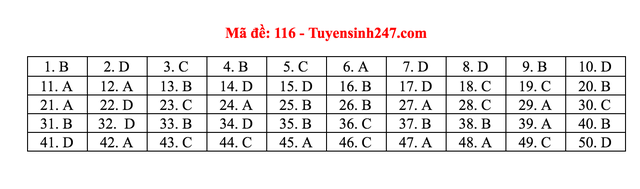 Gợi ý giải đề thi môn Toán tốt nghiệp THPT 2020 - 7