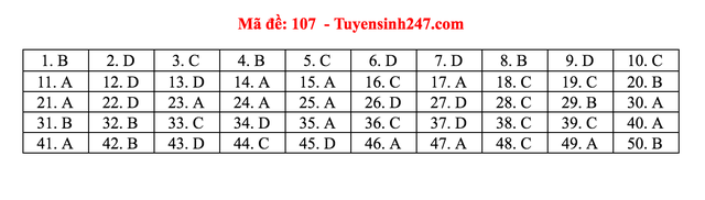 Gợi ý giải đề thi môn Toán tốt nghiệp THPT 2020 - 7