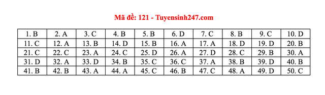 Gợi ý giải đề thi môn Toán tốt nghiệp THPT 2020 - 16