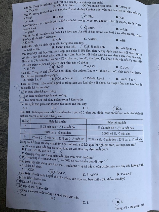 Đề thi môn Sinh tốt nghiệp THPT 2020: Thí sinh nhận xét đề dễ thở - 2