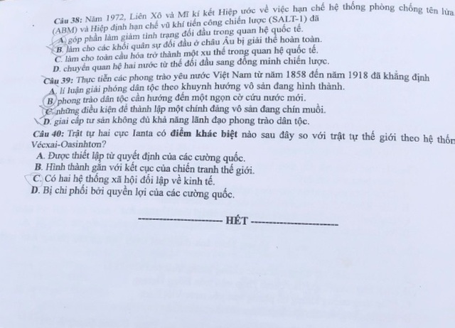 Gợi ý đáp án môn Lịch sử tốt nghiệp THPT 2020 - 5 Gợi ý đáp án môn Lịch sử tốt nghiệp THPT 2020 - 5