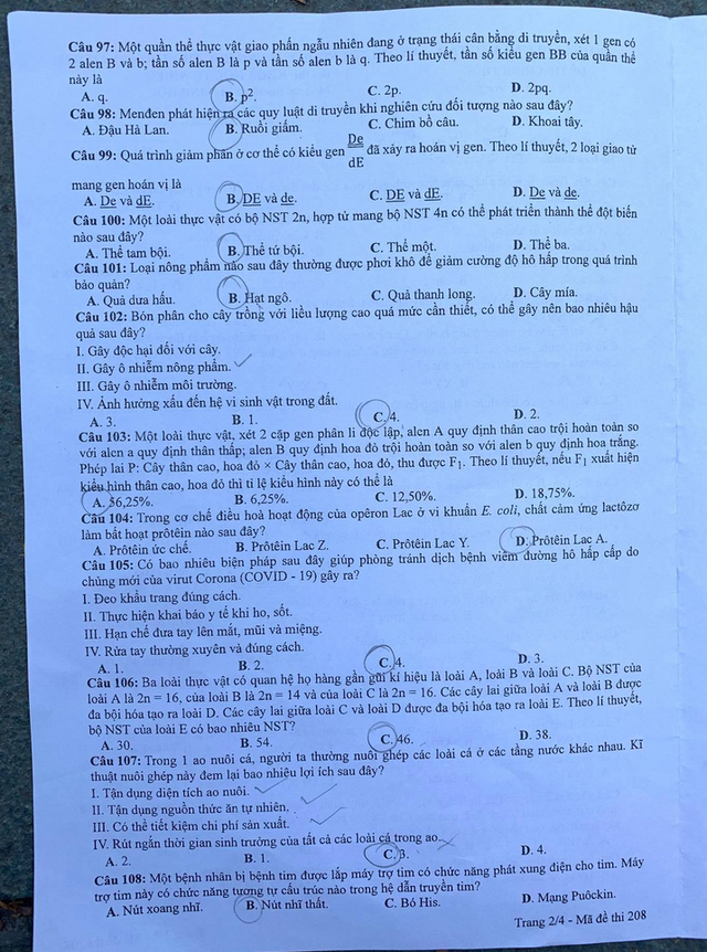 Đề thi môn Sinh tốt nghiệp THPT 2020: Thí sinh nhận xét đề dễ thở - 6