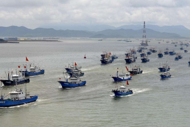 Tàu cá Trung Quốc ồ ạt tràn xuống Biển Đông sau thời hạn cấm đánh bắt - 1 Tàu cá Trung Quốc ồ ạt tràn xuống Biển Đông sau thời hạn cấm đánh bắt - 1