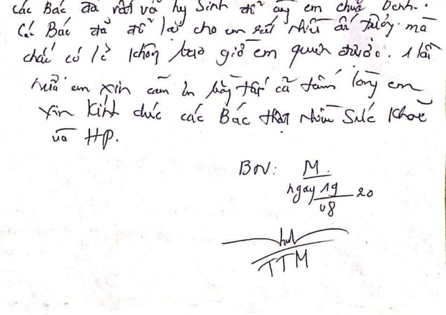 Dòng thư nghĩa tình người bệnh dành cho những bác sĩ không rõ mặt, rõ tên - 3 Dòng thư nghĩa tình người bệnh dành cho những bác sĩ không rõ mặt, rõ tên - 3