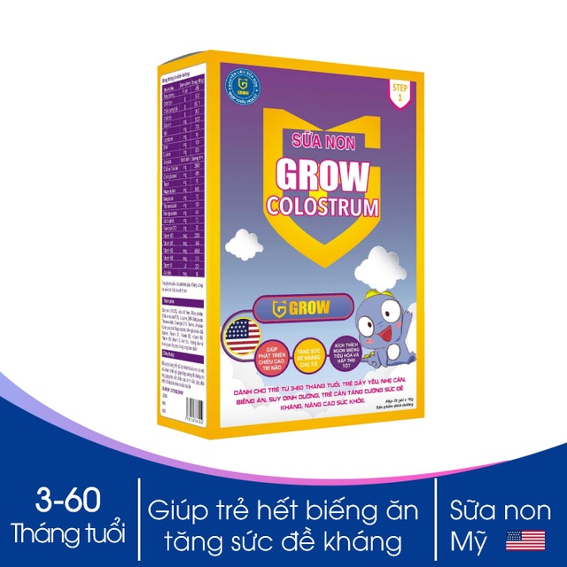 Sữa non Grow colostrum: giúp trẻ tăng cân và tăng cường miễn dịch - 1 Sữa non Grow colostrum: giúp trẻ tăng cân và tăng cường miễn dịch - 1