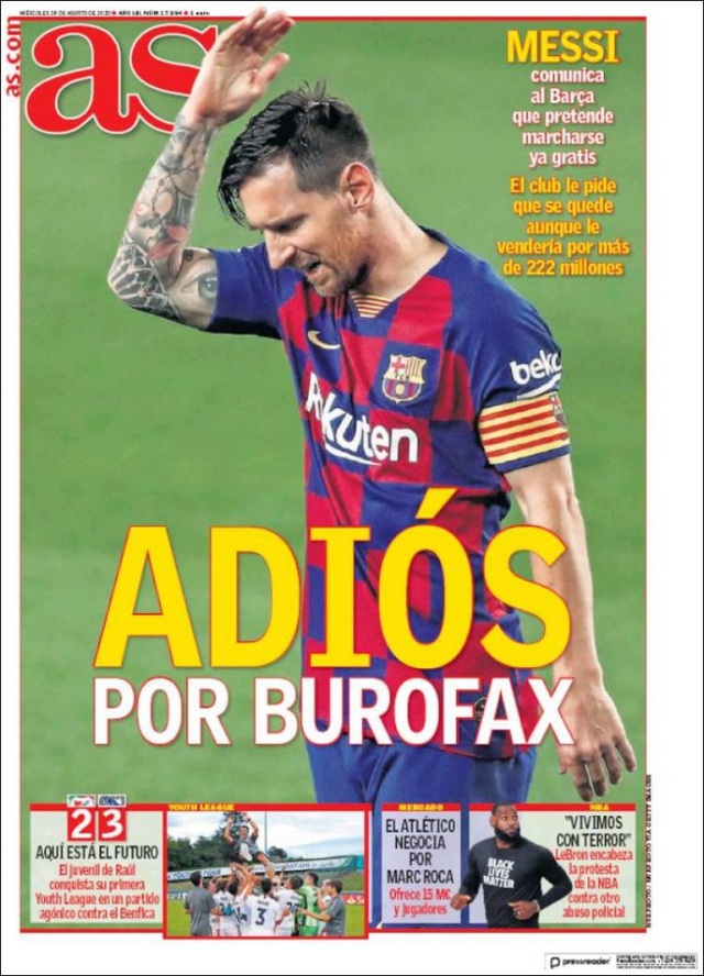 Nhật ký chuyển nhượng ngày 26/8: Tràn ngập câu chuyện Messi rời Barcelona - 2 Nhật ký chuyển nhượng ngày 26/8: Tràn ngập câu chuyện Messi rời Barcelona - 2