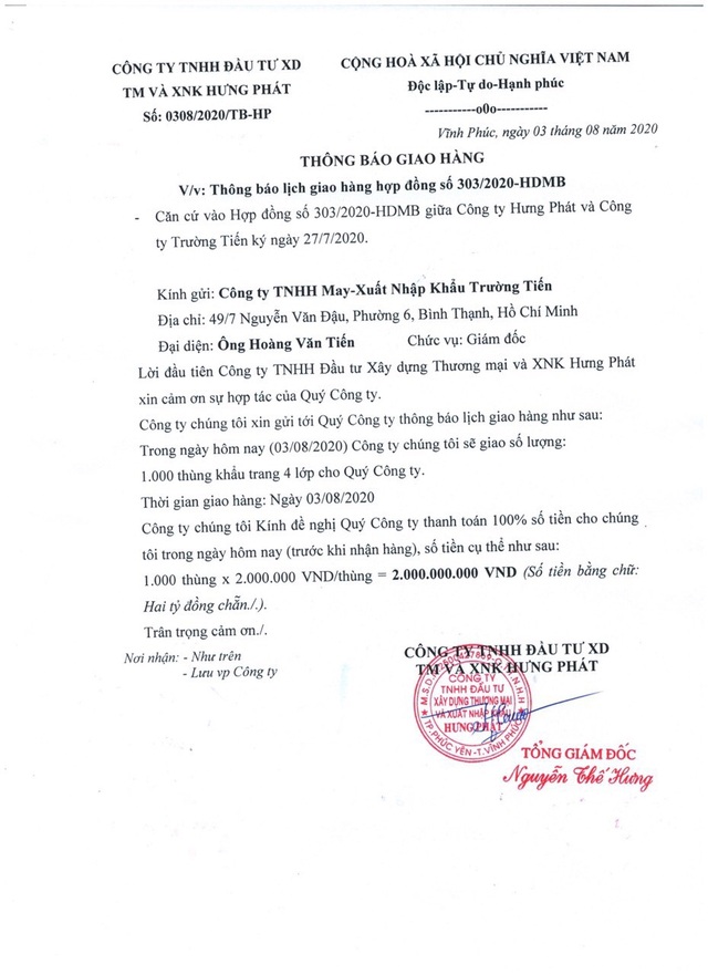 Mua bán khẩu trang không thành, thuê người bao vây, đe dọa đối tác? - 1 Mua bán khẩu trang không thành, thuê người bao vây, đe dọa đối tác? - 1