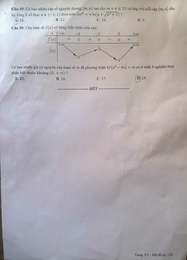 Đề Toán tốt nghiệp THPT đợt 2 vừa sức, thí sinh không khó để đạt điểm khá - 5 Đề Toán tốt nghiệp THPT đợt 2 vừa sức, thí sinh không khó để đạt điểm khá - 5
