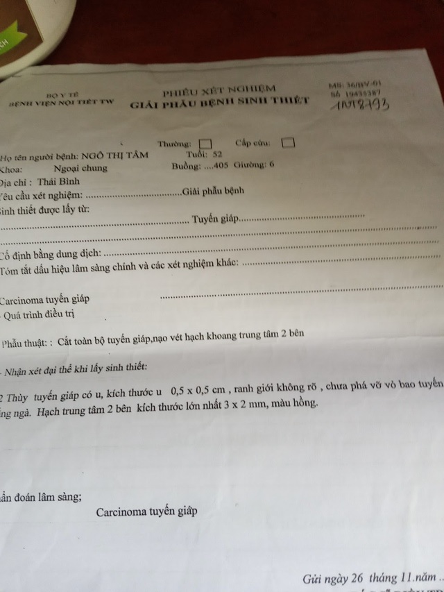 Khát khao sống của người phụ nữ mắc K tuyến giáp - 2 Khát khao sống của người phụ nữ mắc K tuyến giáp - 2
