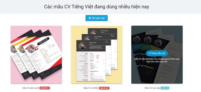Tạo CV tiếng Anh online chuyên nghiệp với Cv.timviec.com.vn - 5 Tạo CV tiếng Anh online chuyên nghiệp với Cv.timviec.com.vn - 5