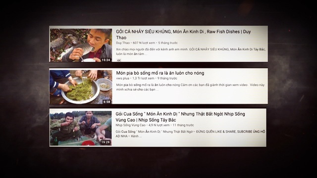 Kinh hãi trào lưu “ăn tươi nuốt sống” ghê rợn trên YouTube - 2 Kinh hãi trào lưu “ăn tươi nuốt sống” ghê rợn trên YouTube - 2