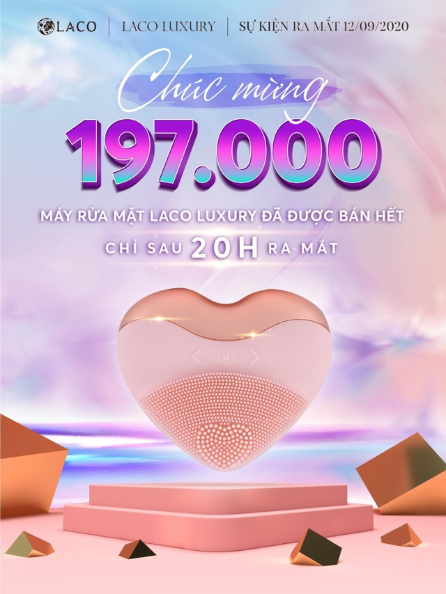 Ấn tượng số lượng đặt mua máy rửa mặt Laco Luxury quá tải ngay sau 20h ra mắt - 1 Ấn tượng số lượng đặt mua máy rửa mặt Laco Luxury quá tải ngay sau 20h ra mắt - 1