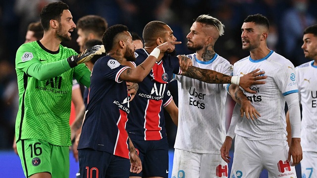 Neymar và 4 cầu thủ nhận thẻ đỏ sau màn hỗn chiến ở trận PSG-Marseille - 1