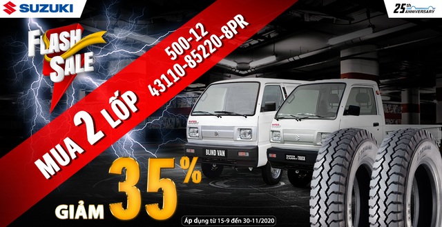 Việt Nam Suzuki với Chương trình khuyến mãi lốp xe Super Carry, Blind Van - 1 Việt Nam Suzuki với Chương trình khuyến mãi lốp xe Super Carry, Blind Van - 1