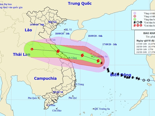 Bão số 5 giảm cấp độ khi vào bờ, cảnh báo các tỉnh miền Trung mưa rất to - 2
