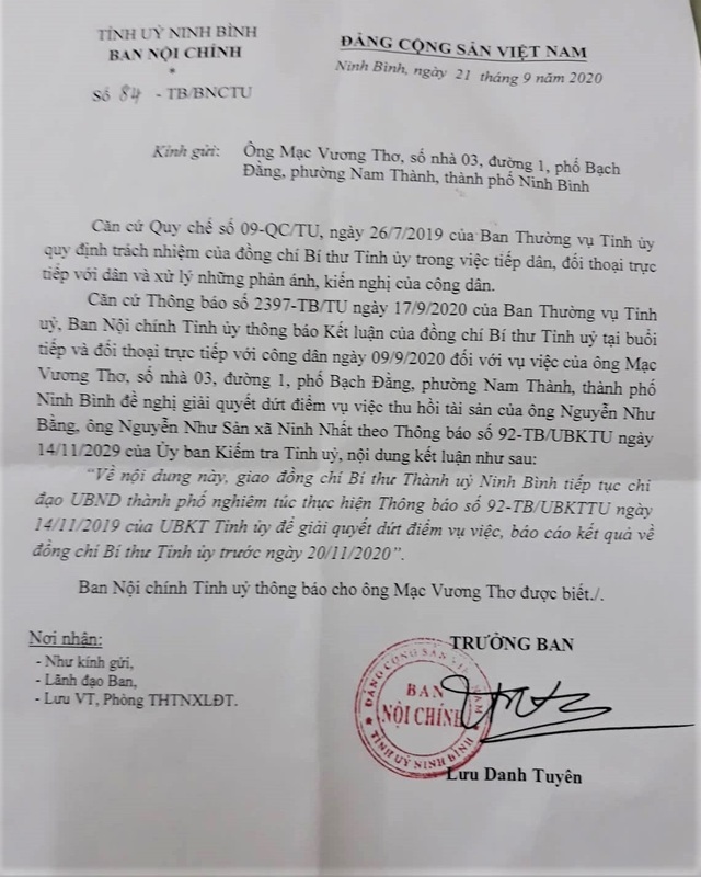 Bí thư tỉnh Ninh Bình chỉ đạo thu hồi đất cấp khống cho nguyên chủ tịch xã - 5