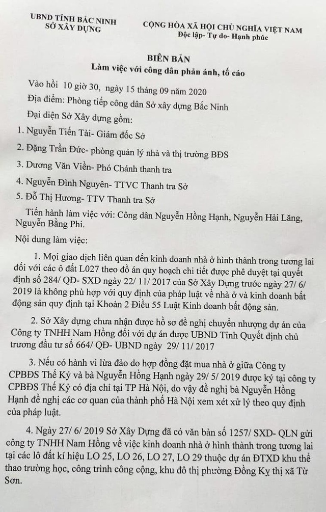 Khách hàng kêu cứu tại dự án Vườn Sen: Thông tin ngỡ ngàng từ tỉnh Bắc Ninh - 6 Khách hàng kêu cứu tại dự án Vườn Sen: Thông tin ngỡ ngàng từ tỉnh Bắc Ninh - 6