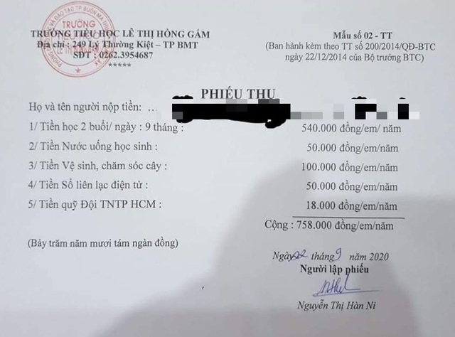 Vụ trường thu sai quy định: Yêu cầu trả lại tiền, cắt mọi thi đua - 2 Vụ trường thu sai quy định: Yêu cầu trả lại tiền, cắt mọi thi đua - 2