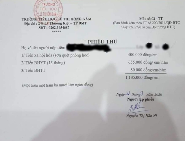 Vụ trường thu sai quy định: Yêu cầu trả lại tiền, cắt mọi thi đua - 3 Vụ trường thu sai quy định: Yêu cầu trả lại tiền, cắt mọi thi đua - 3