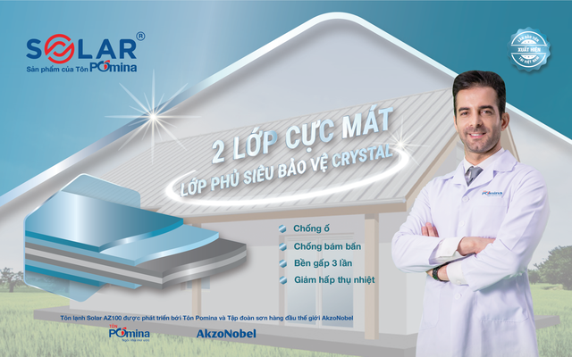 Tôn Pomina tạo bước đột phá với dòng Tôn lạnh Solar thế hệ mới - 1 Tôn Pomina tạo bước đột phá với dòng Tôn lạnh Solar thế hệ mới - 1