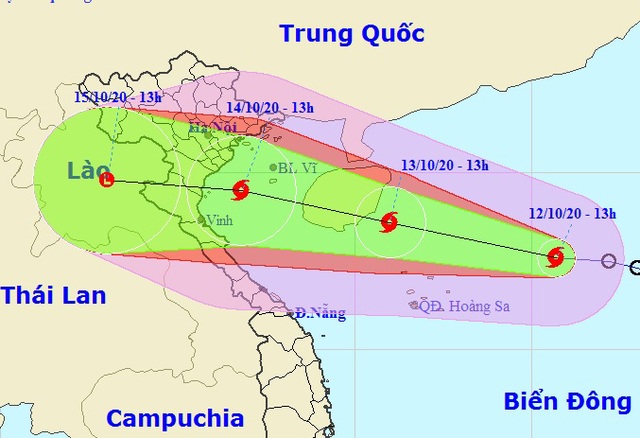 Áp thấp nhiệt đới đã mạnh lên thành cơn bão số 7 - 1