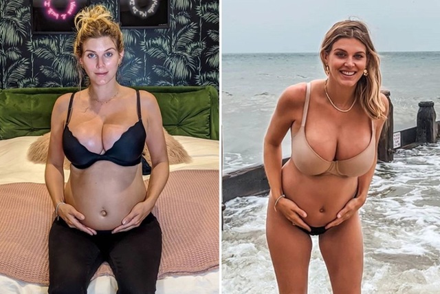 Ashley James liên tục mặc áo tắm khoe bụng bầu - 3 Ashley James liên tục mặc áo tắm khoe bụng bầu - 3