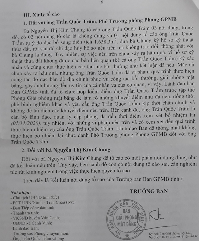 Phó phòng Giải phóng mặt bằng tỉnh Bình Định bị giáng chức vì nhận tố cáo - 1 Phó phòng Giải phóng mặt bằng tỉnh Bình Định bị giáng chức vì nhận tố cáo - 1