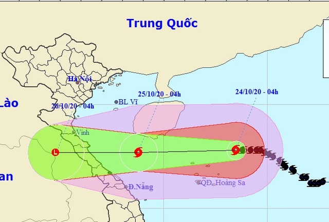 Bão số 8 bắt đầu giảm cường độ, các tỉnh Nghệ An đến Thừa Thiên Huế mưa to - 1