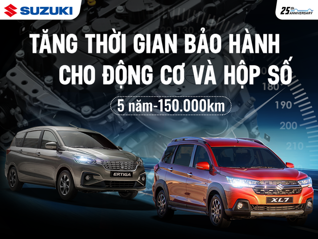 Suzuki tăng thời gian bảo hành cho động cơ và hộp số của Ertiga và XL7 - 1 Suzuki tăng thời gian bảo hành cho động cơ và hộp số của Ertiga và XL7 - 1