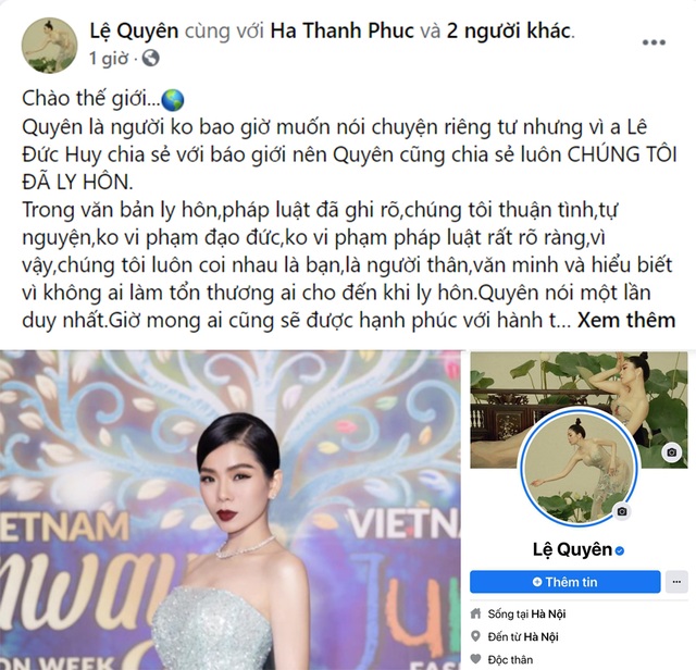 Ca sĩ Lệ Quyên chính thức xác nhận ly hôn - 2