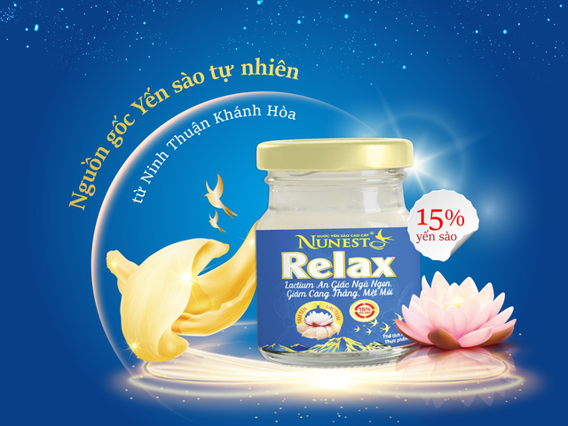 Nước yến Nunest Relax với Lactium và cao Tâm sen cho giấc ngủ ngon - 2 Nước yến Nunest Relax với Lactium và cao Tâm sen cho giấc ngủ ngon - 2